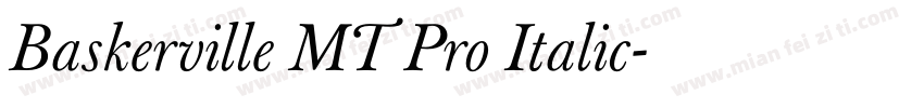 Baskerville MT Pro Italic字体转换